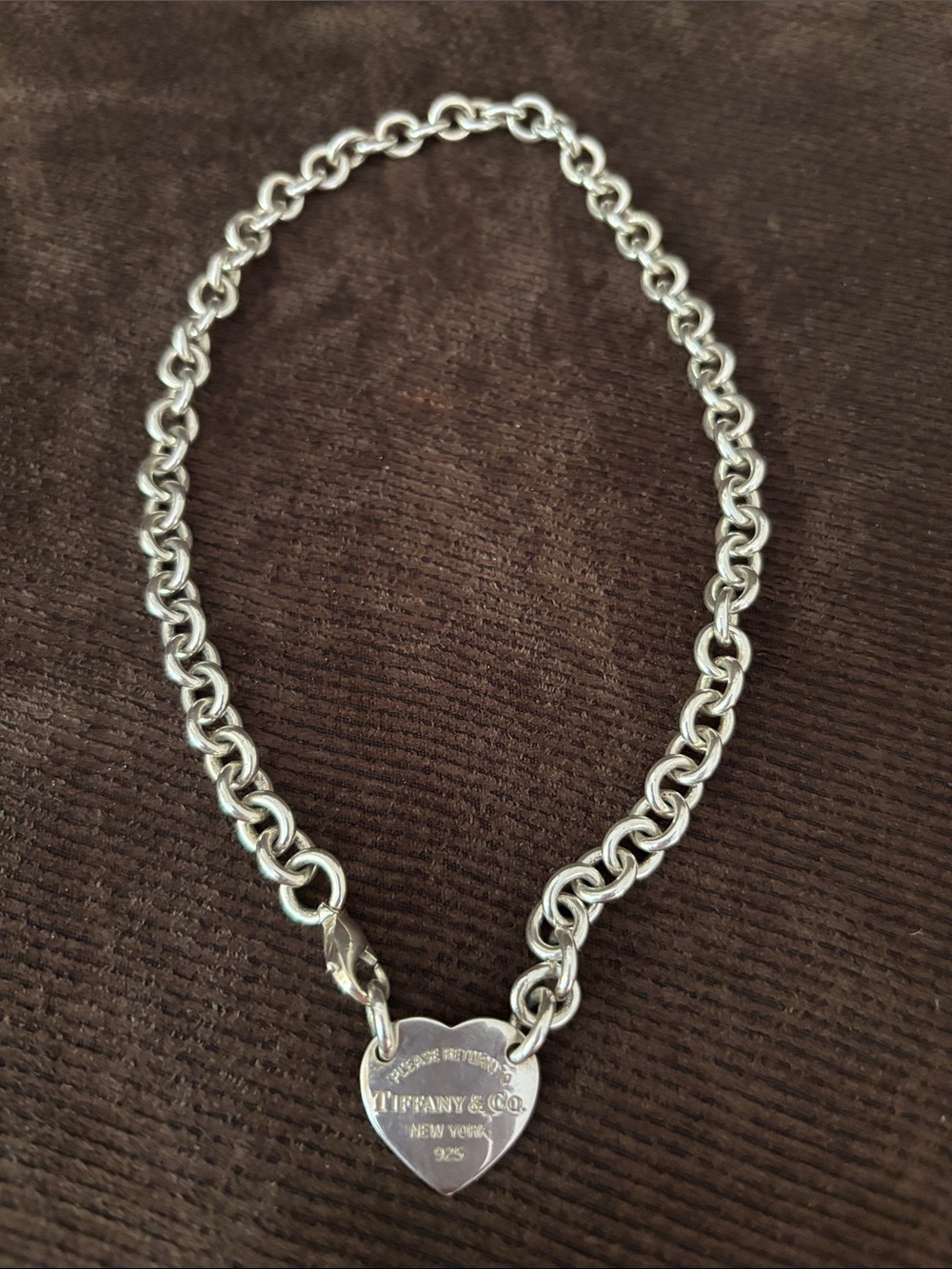 Tiffany & Co. Sterling Silver Heart Tag Necklace - Silver
